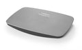Grey Steppie Balance Board shown at an angle, with a curved black base and rounded corners.